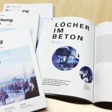Forschung leben 2020/1 first page article  "Löcher im Beton"