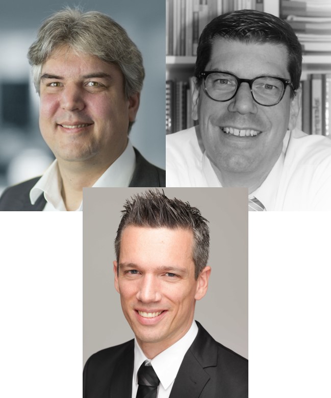 Dekanat ab Oktober 2021: Prof. Röhrle, Prof. Hofmann, Prof. Keip (v.l. im UZS)