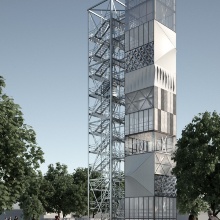 SFB 1244 Visualisierung Demonstrator mit Treppenturm